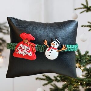 Christmas, Holiday, Presents, Snowman, Friendship Bracelet, adjustable, gift
